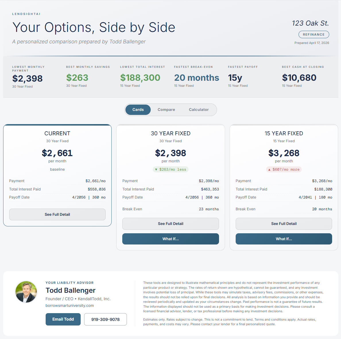 LendsightAI branded client presentation